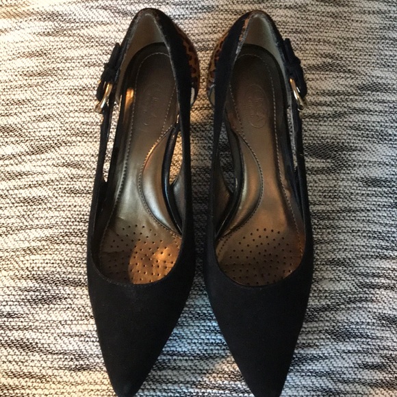 Joan & David Circa suede/leopard fur heels - Picture 2 of 8